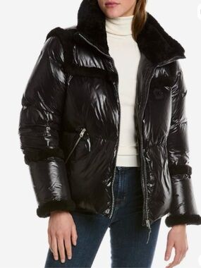 Mackage MIYA-R Down Jacket with Shearling
Trim Black
